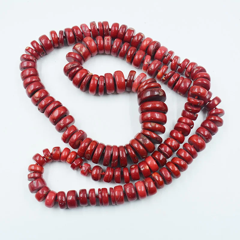 Free Shipping. 12-24MM African man jewelry, red coral necklace 100CM. HAVE flaws!