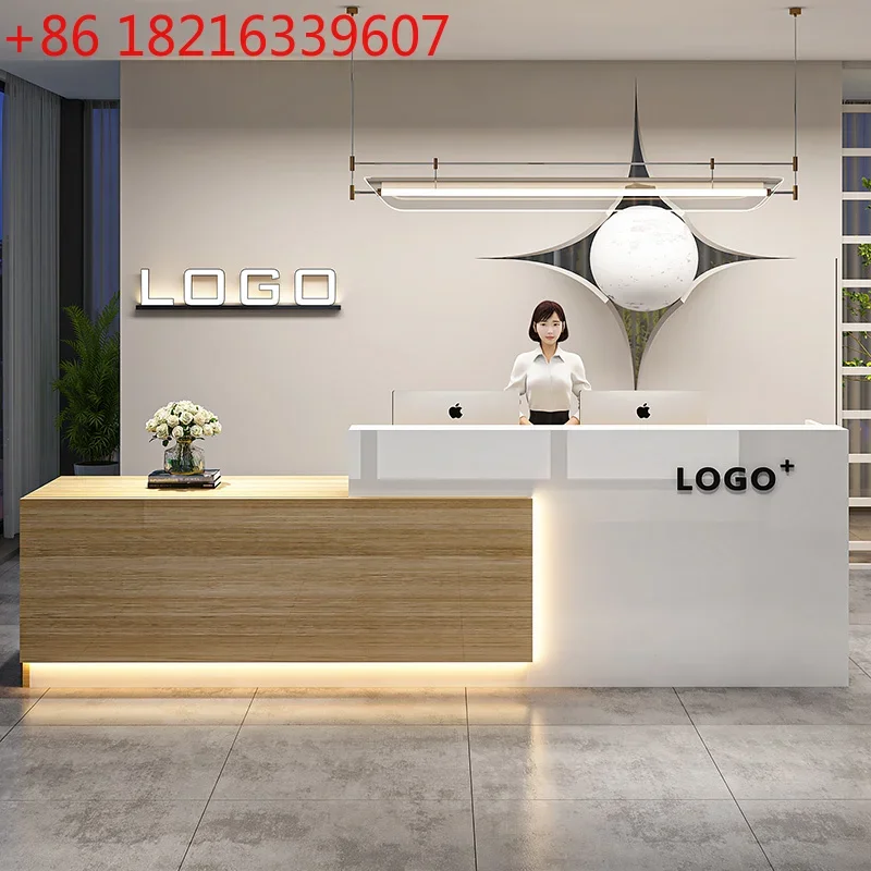TAO Office Hair  Reception Desks Luxury Beauty  Modern Simple Modern Decorations Recepcion Desk Commercial Furniture