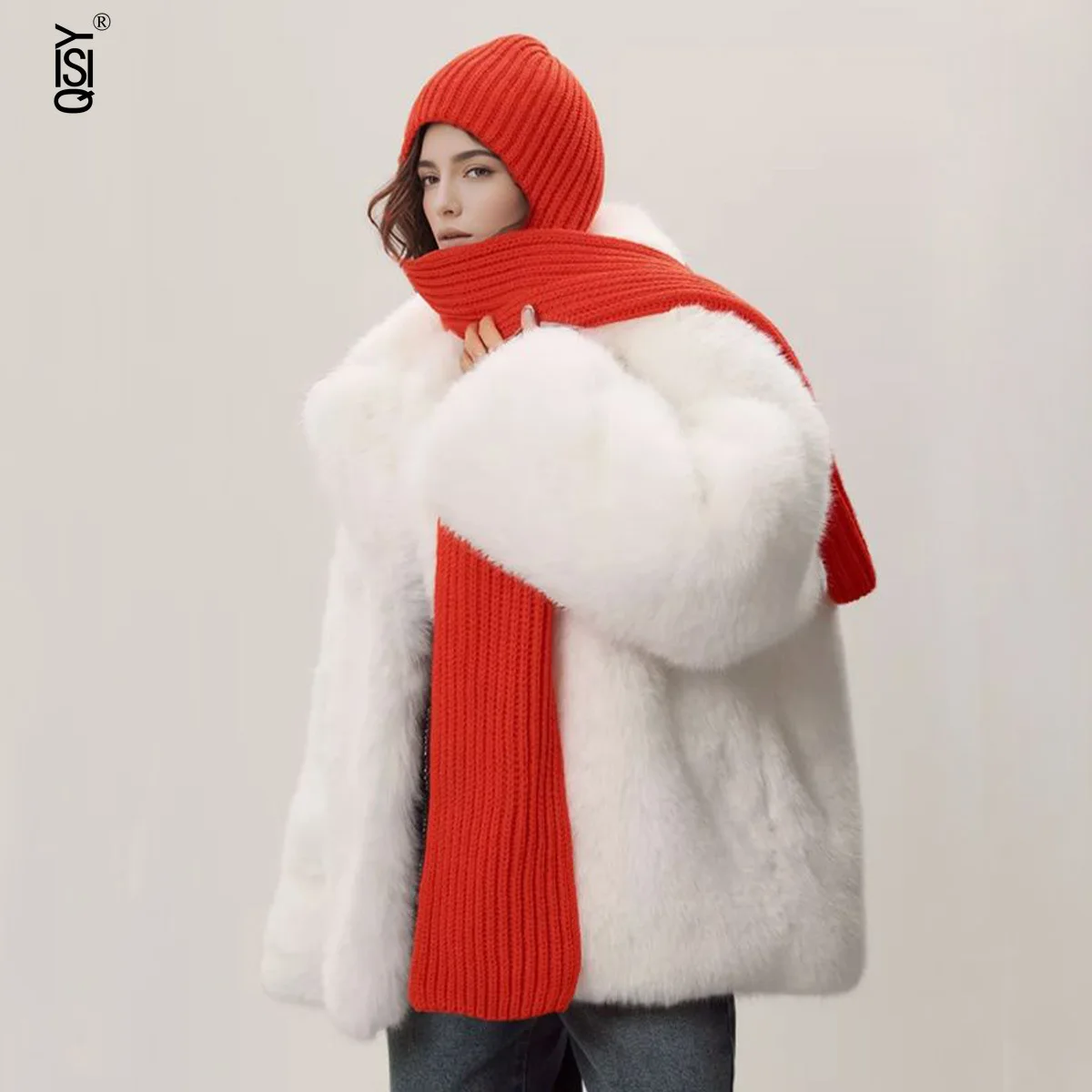 

2025 New Style Personalized,Versatile and Warm Autumn and Winter Pullover Hooded Knitted Scarf Unisex Hat Scarf