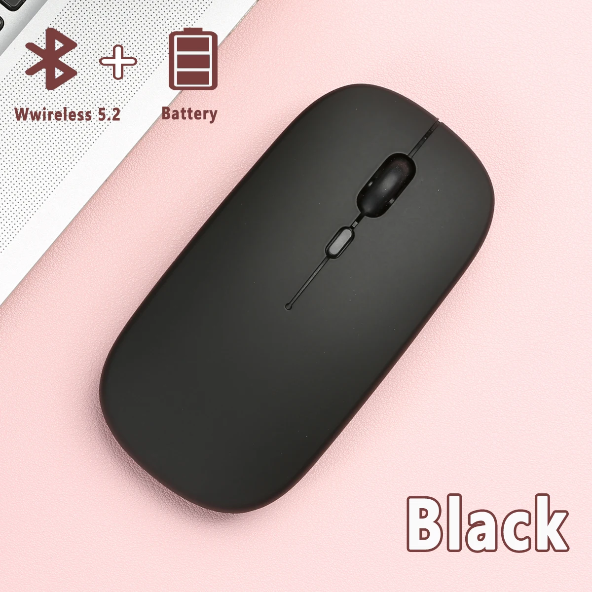 Bluetooth Mouse for Laptop (BT 5.0) Computer Bluetooth Mouse Portable PC Mouse Bluetooth Compatible with Mac MacBook Pro Air