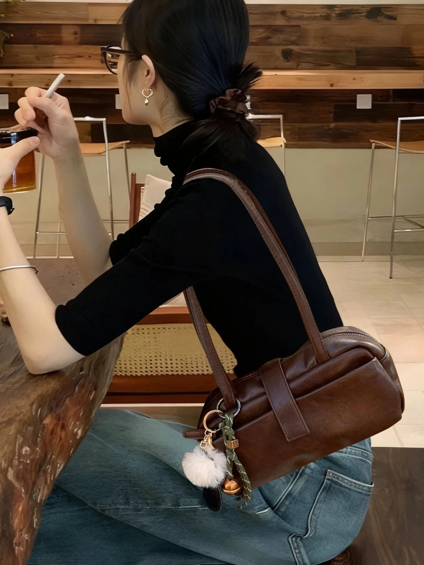 

Винтажная женская сумка-подушка в американском стиле, мягкая полиэстеровая сумка на молнии, повседневная сумка для отдыха