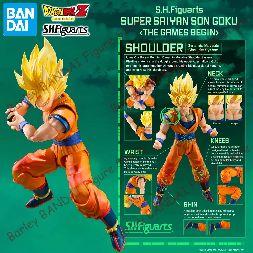 

Dragon Ball Z S.H.Figuarts SHF Super Saiyan Son Goku 3.0 The Games Begin Anime Action Figure BANDAI In Stock Model Toys Gifts