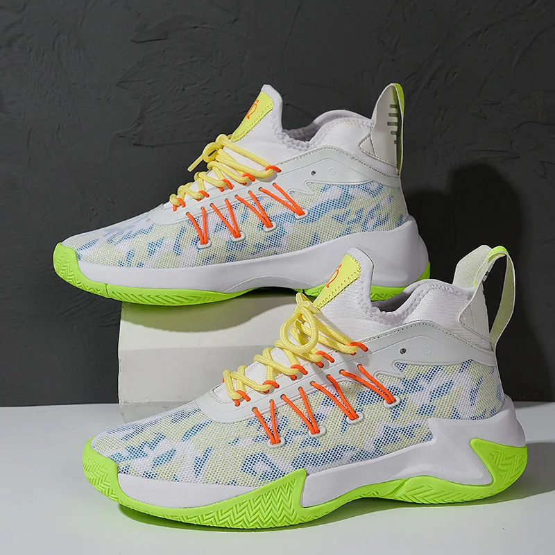

Men Basketball Shoes High-top Mesh Breathable Outdoor Sports Comfor Field Training Sneakers Teen School Basketball Boots Man