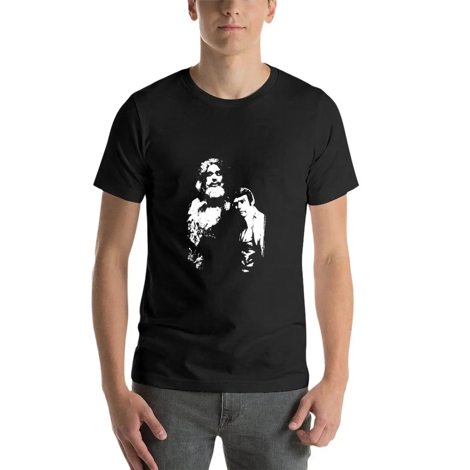 Bionic Bigfoot e la t-shirt uomo da sei milioni di dollari t-shirt nera ad asciugatura rapida con stampa animalier per uomo