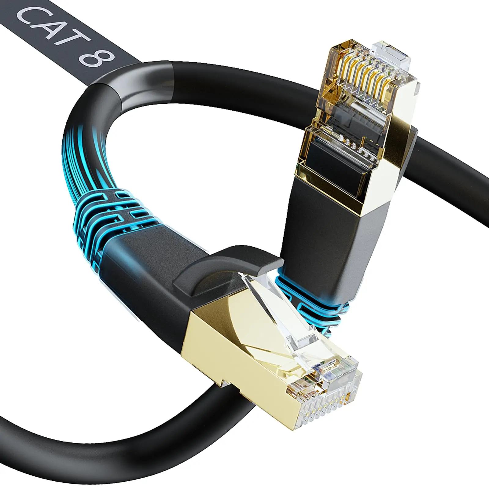 High Speed CAT 8 Ethernet Cable 40Gbps 2000MHz Internet Network Cable 0.15M 2M 3M 10M RJ45 Patch Cord Cable Ethernet Cat8