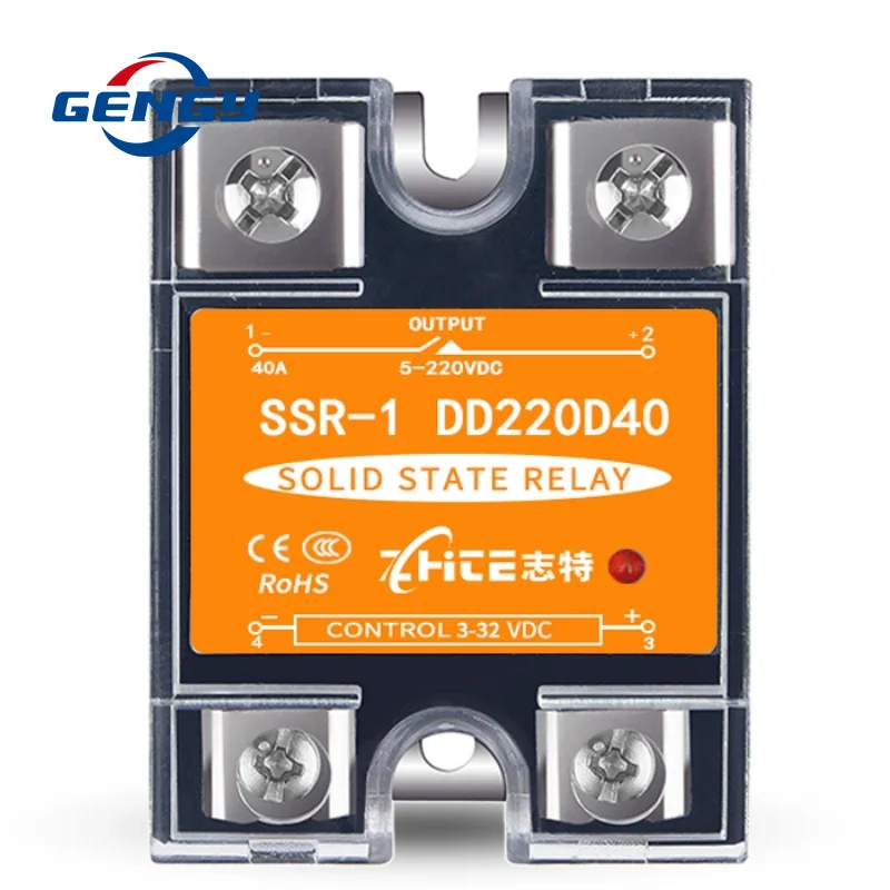 Solid State Relay 60A 80A 100A 120A Single Phase Module 3-32V DC Input 5-220V DC Output SSR-60DD SSR-80DD SSR-100DD SSR-120DD