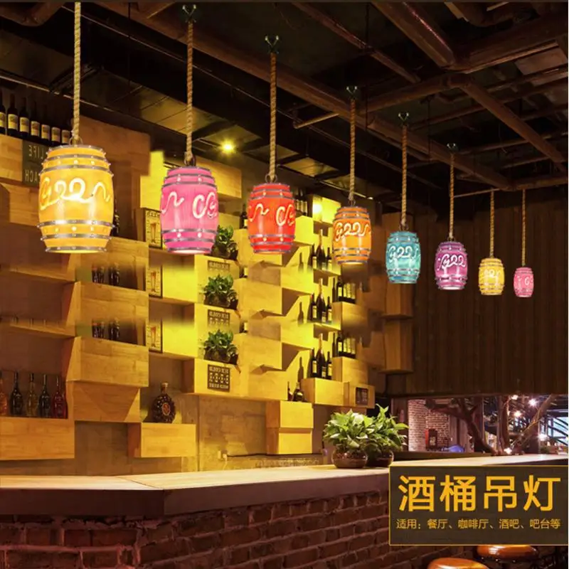 Monder Creative Design Wine Bottle Art Pendant Lamps Restaurant Bar Leisure Bar Bar Hanging Light Personalized Lighting Fixtures