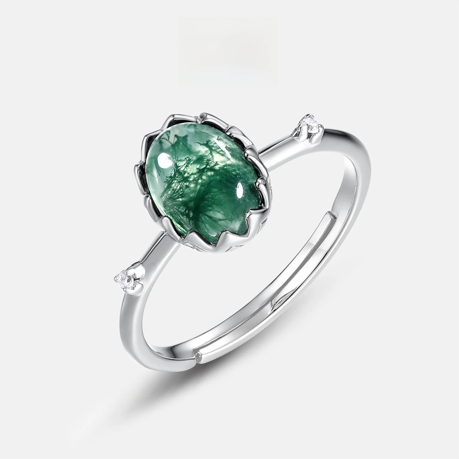 bague-en-agate-herbe-d'eau-naturelle-plaque-argent-s925-or-18k-pierre-bebe-coloree-pierre-lichen-verte-bijou-simple-et-tendance