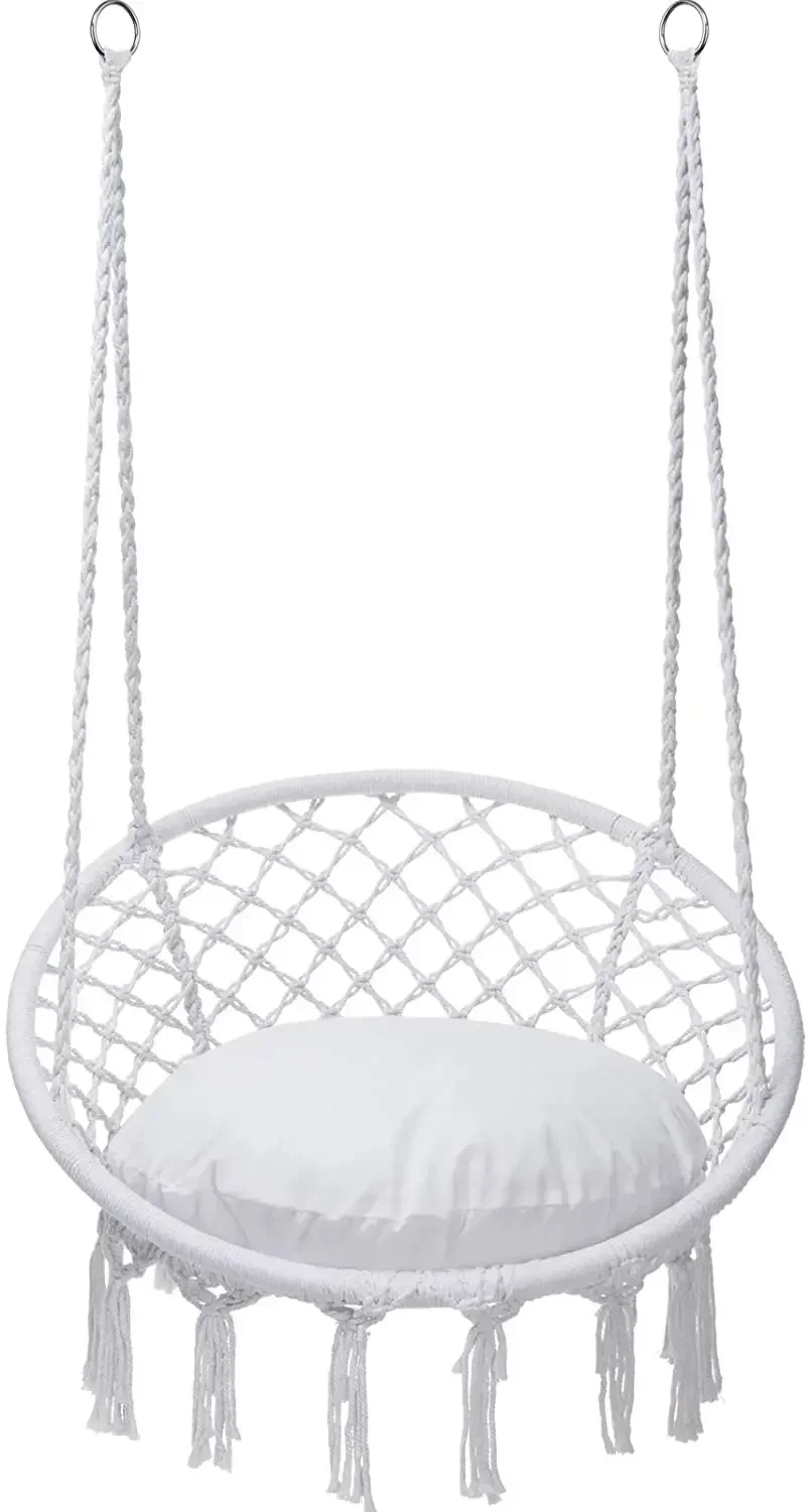 

white round shape hammock chair Hanging Chair Hammock Swing For garden, porch