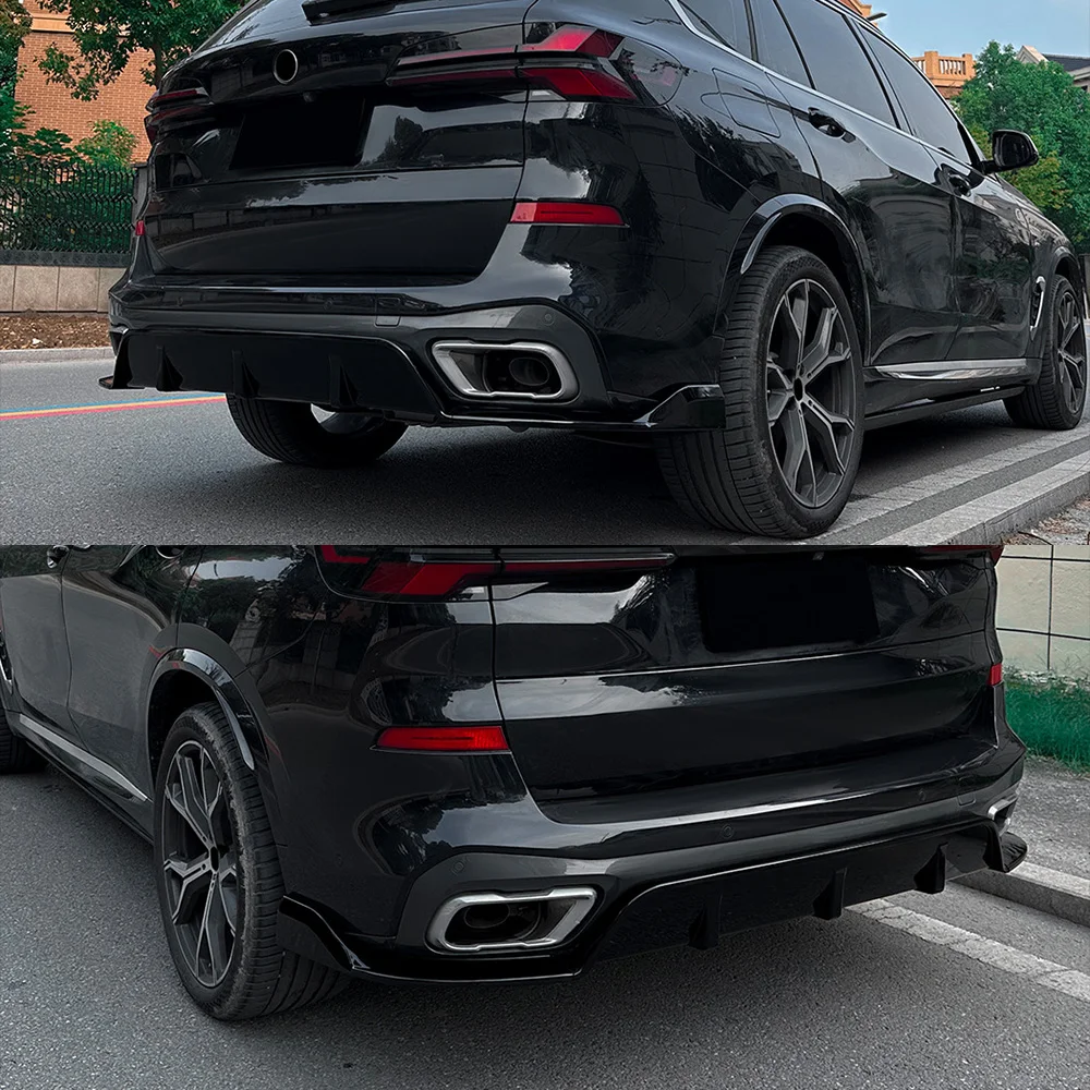 Black Warrior Heckstoßstangenlippe für BMW X5 G05 m Sport 2019+, glänzend schwarz, Sport-Stoßstangenlippenspoiler, Heckdiffusor, Karosserie-Tuning