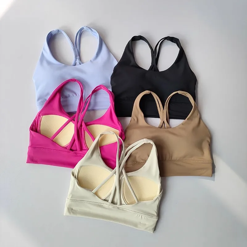 Cor sólida ginásio de fitness feminino conjunto yoga 2 peças sem costura cruz volta sutiã esportivo cintura alta leggings calça conjunto treino roupas esportivas