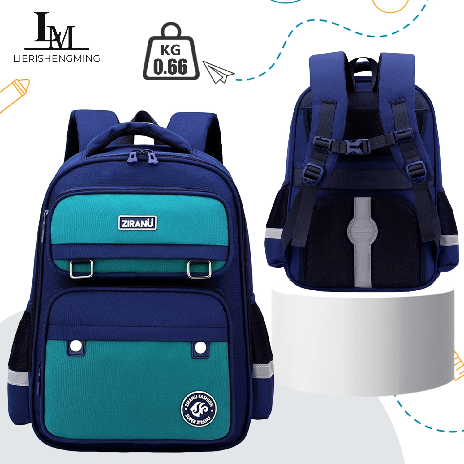 

British Style School Backpack for Kids,Elementary Bookbag,Daypack for Boys Girls,Cute Back to School Bag