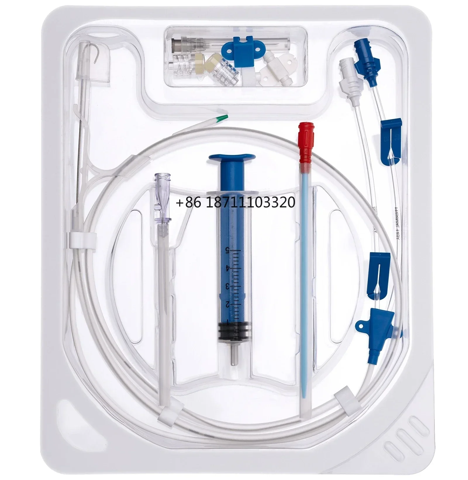 Medical central line equipment double lumen central venous catheter