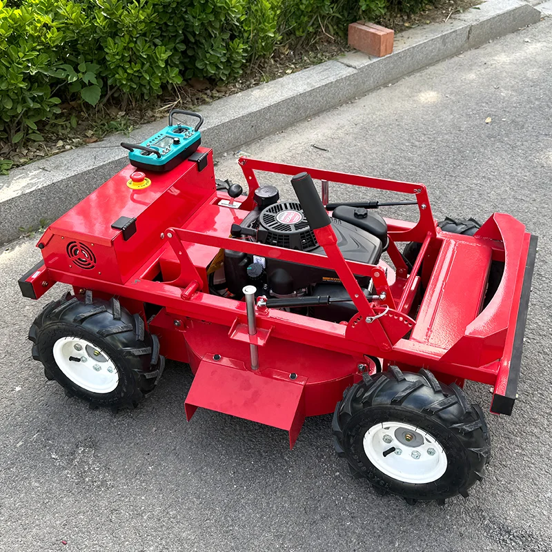 Customized Electric Multi Function Rubber Track Automatic  Remote Control Lawn Mower Lawn and Weed Mower