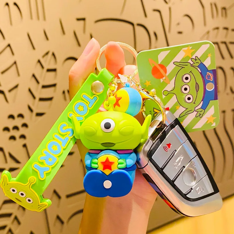 Three-eyed Man Cute Action Figures Keychain Girls Delicacy Schoolbag Pendant Cartoon Ornament Accessories Car Key Chain Decor