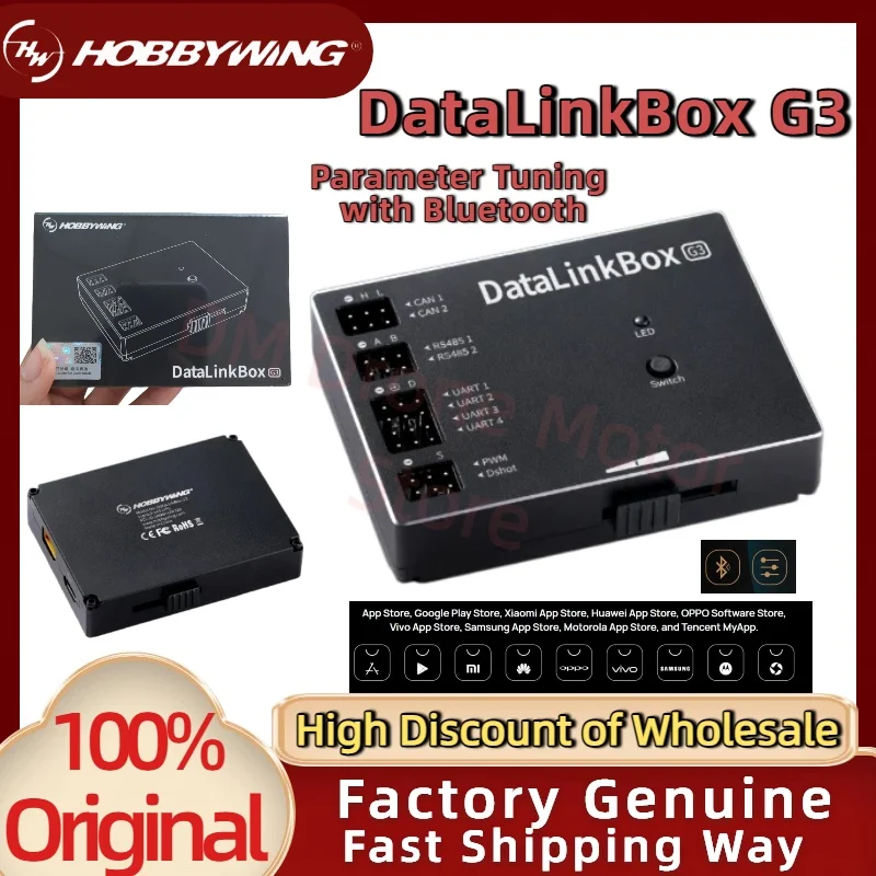 

Hobbwying NEW DataLinkBox G3 Parameter Tuning with Bluetooth Protocl UART/CAN/RS485/USB CAN/PWM/Dshot Throttle Mode