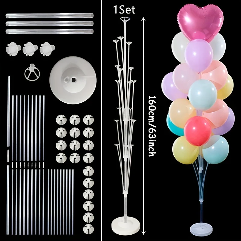 1/2set 13/19Tubes Balloon Stand Holder Balloon Stick Happy Birthday Balloon Kids Baby Shower Adult Wedding Party Decoration