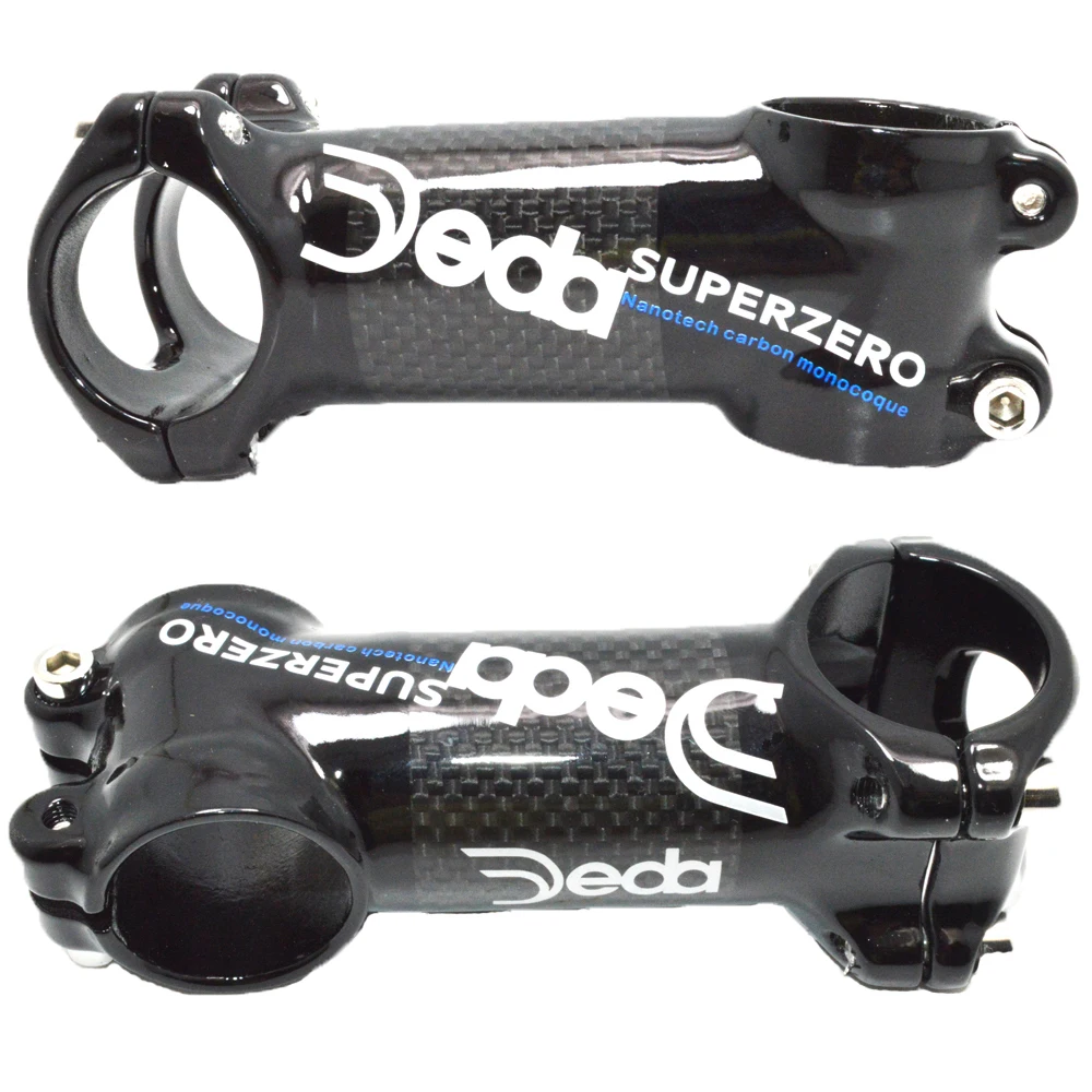 DEDA Alloy Forged Carbon Fiber Ultra Light 3K Gloss Road / MTB Mountain Bike Riser Stem 28.6-31.8 Size 60-120mm 6/17degree