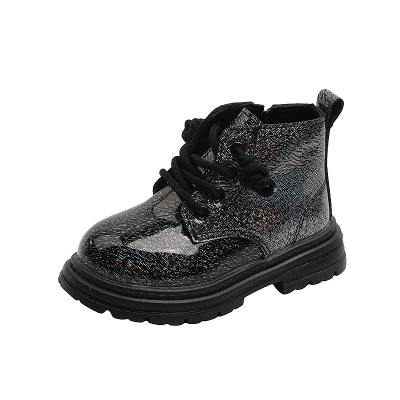 Children's Snow Boot 2026 Autumn and Winter New Shiny Girls' Boot Winter Boots for Children Thick Sole Girl's Ankle Boots