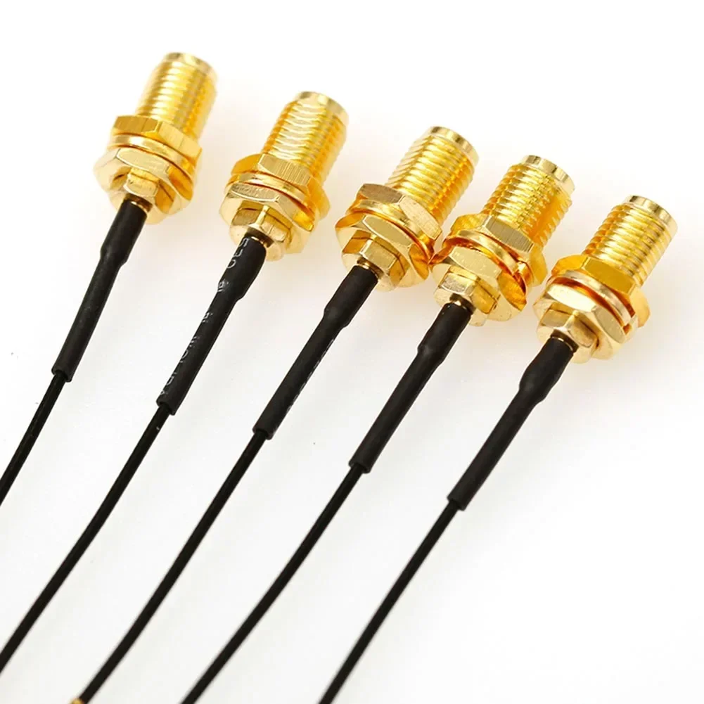 Cabo de conector SMA macho e fêmea, UFL/U, 5pcs cabo coaxial e conectores, FL IPX IPEX RF, RG178, RG178