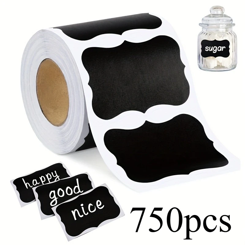 750pcs Chalkboard labels, reusable chalkboard stickers, suitable for Mason jars, party decorations, craft rooms, weddings