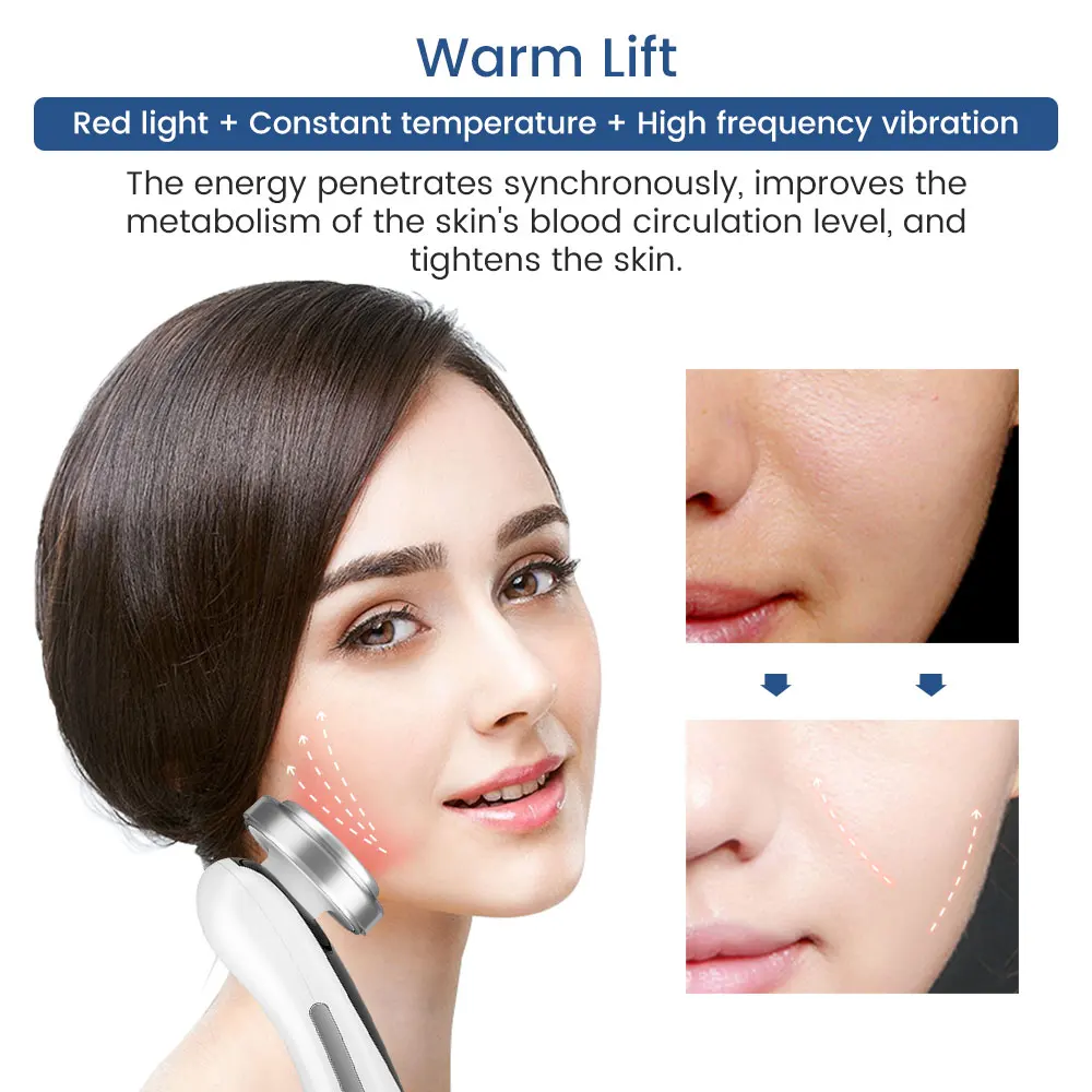 5 in 1 Face Lift Devices EMS Microcurrent Skin Rejuvenation Women Facial Massager Light Therapy Anti Aging Wrinkle Beauty Tools