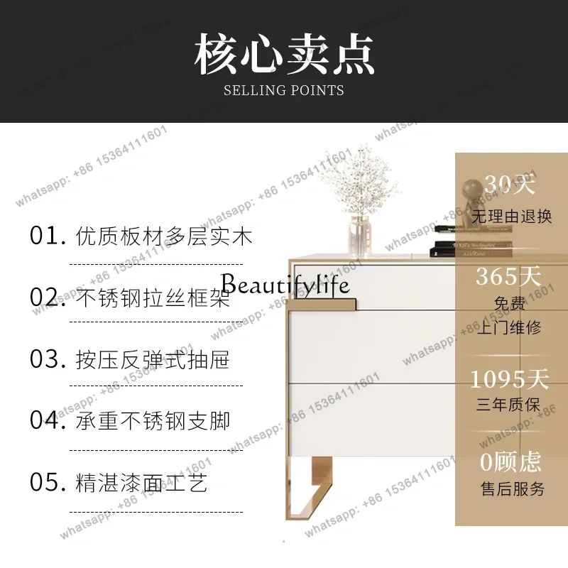D30 Italian light luxury bedroom TV cabinet partition entrance light luxury dining side cabinet storage