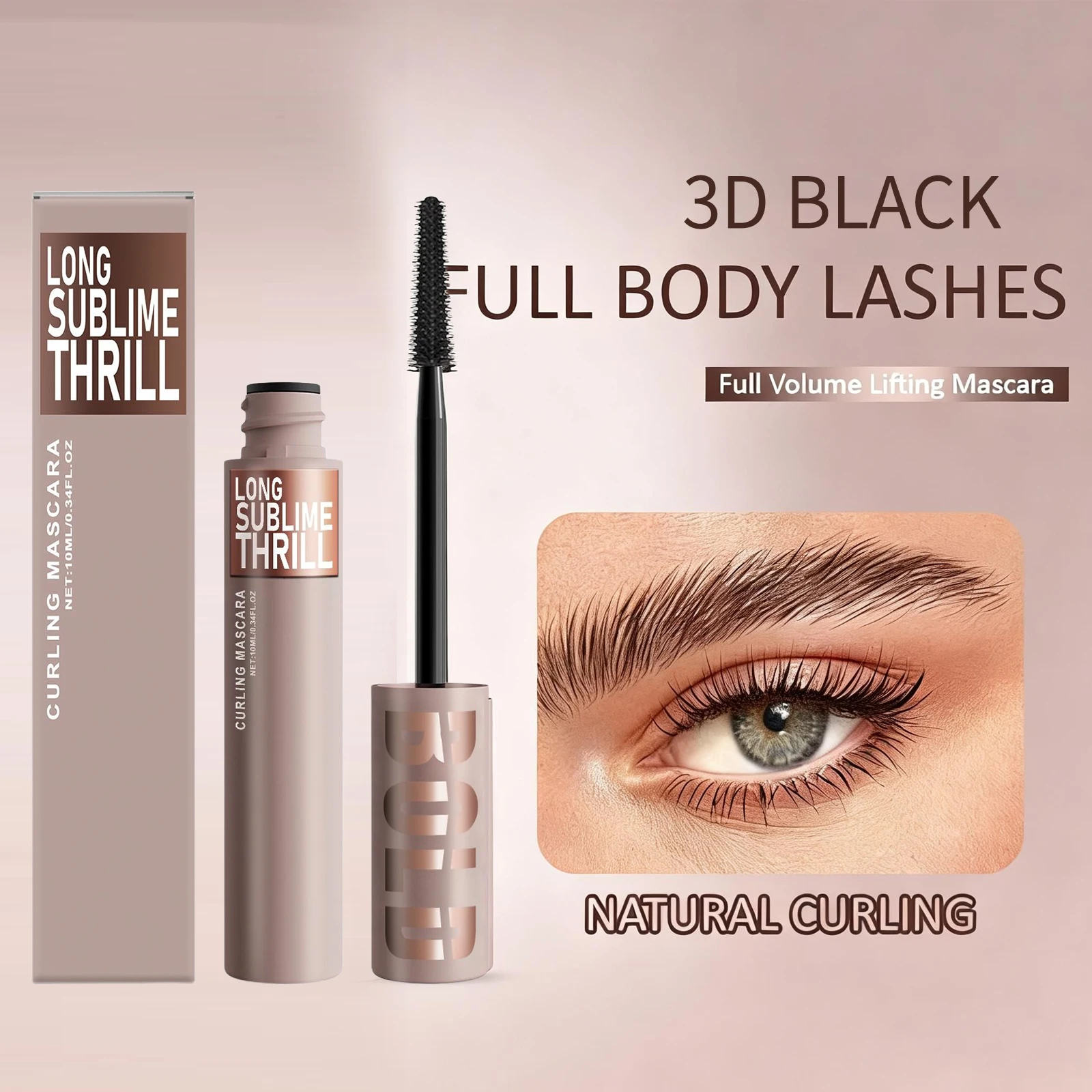 

Mascara Volumizing Extreme Silk Fiber Eyelash Mascara Lengthening Defining Curling Black Lash Extension Waterproof Eye Makeup