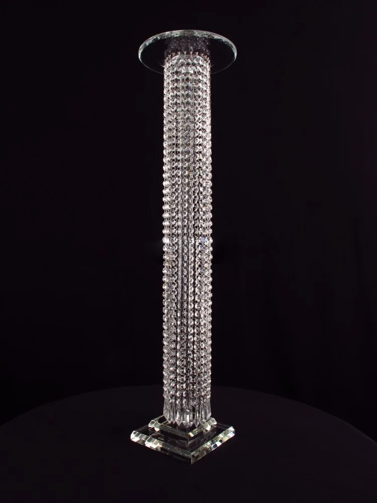 new design crystal pillar wedding centerpiece and flower stand