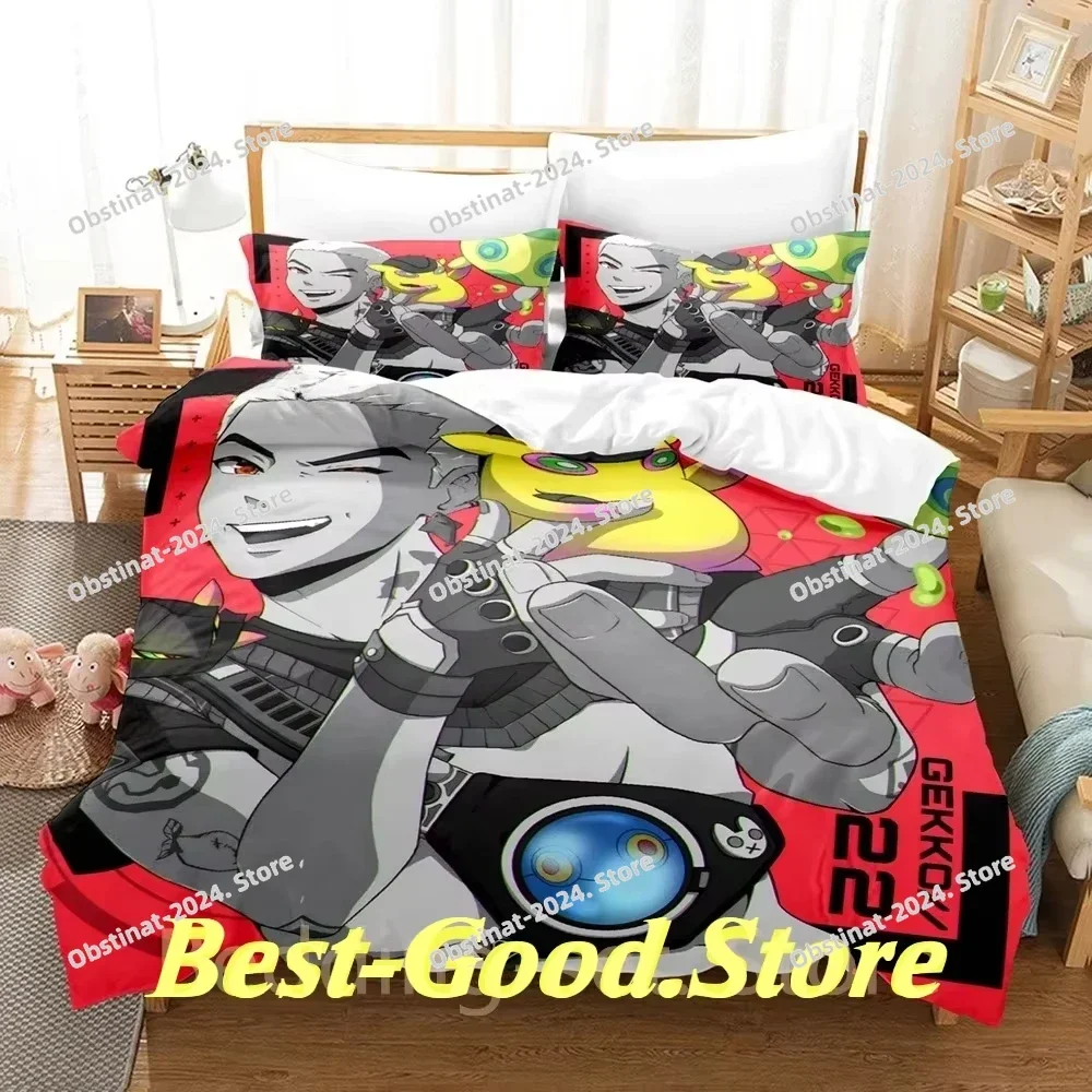 2024 GEKKO VALORANT Bedding Set Single Twin Full Queen King Size Bed Set Adult Kid Bedroom Duvetcover Sets Game Bed Sheet Set