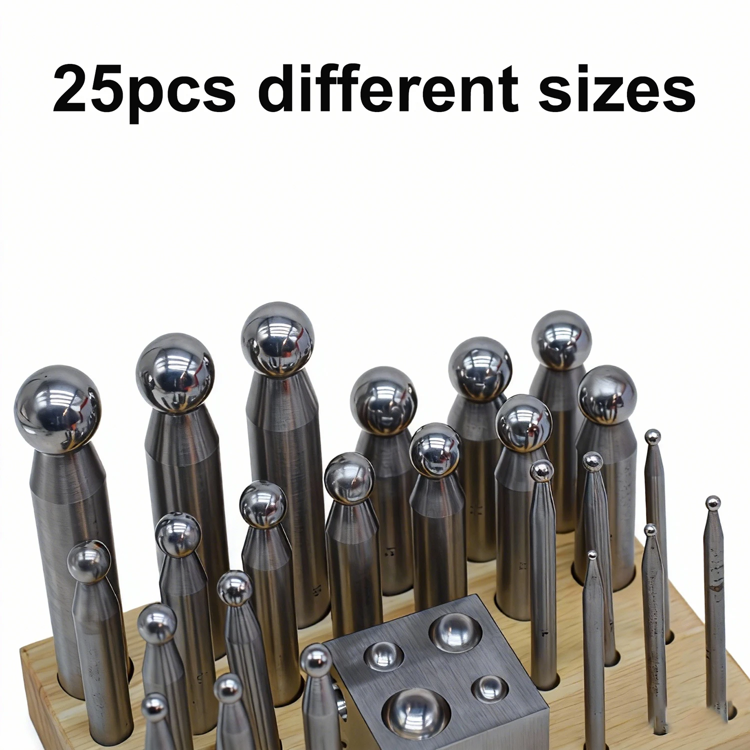 25pcs Steel Dapping Block Punc - Dapping Block And Punch Set Jewelry Doming review and price