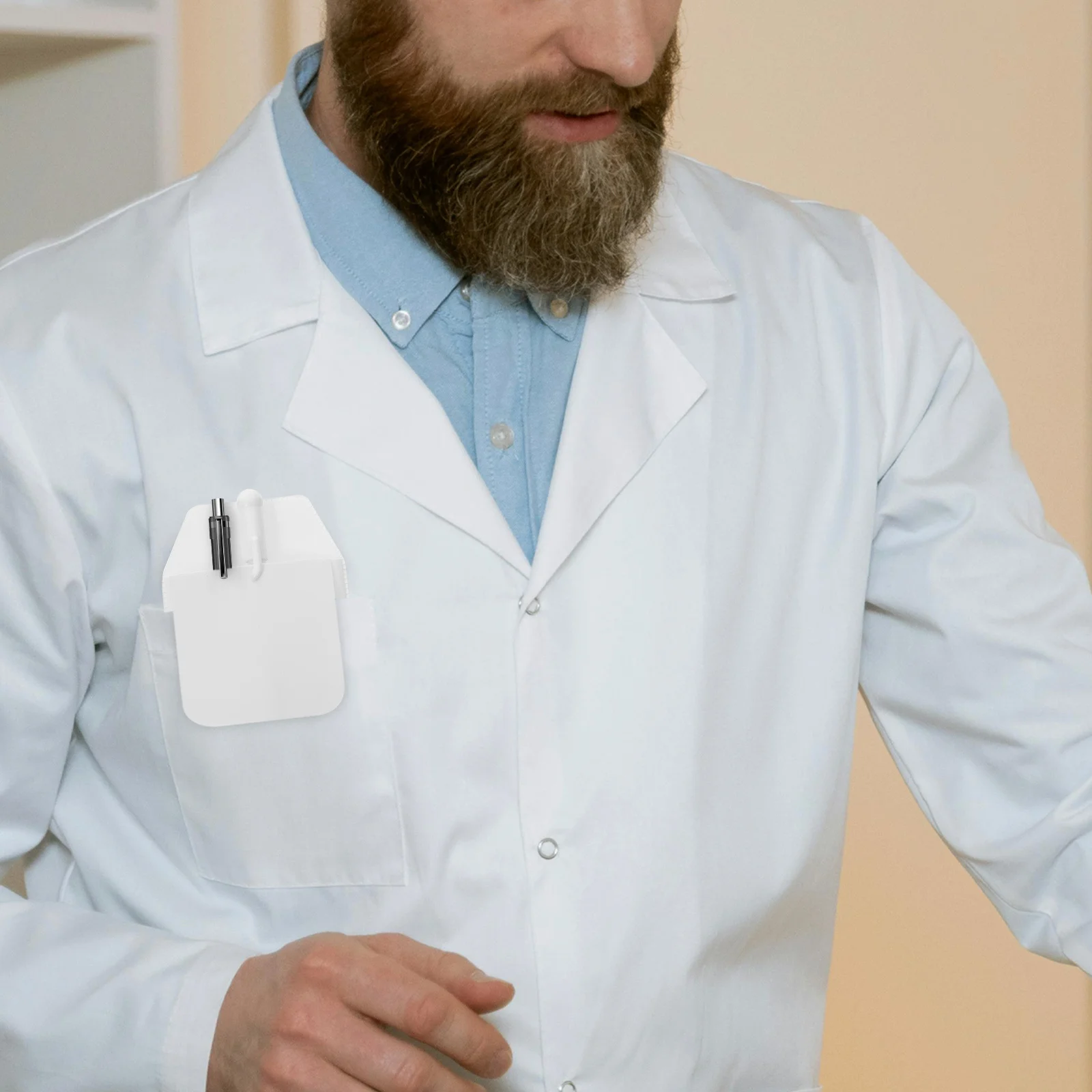 

5Pcs PVC Pocket Protector for Men Shirt Coat Pen Holder Organizer Sleeve Pouch Heavy Duty Storage for Office Medical Business