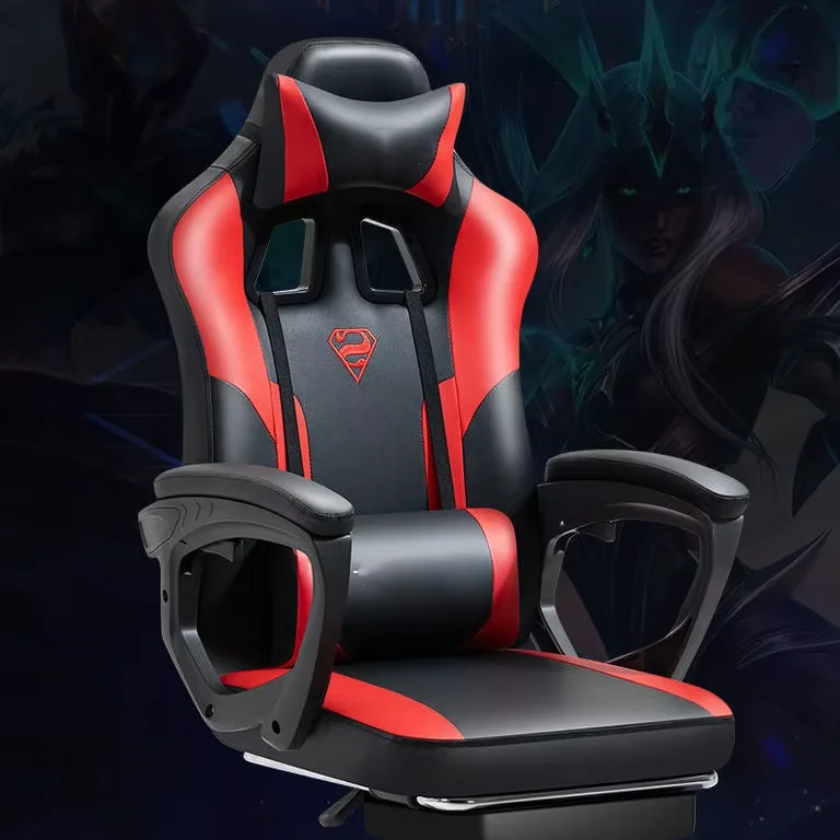 

Wholesale Ergonomic Lift Chair Comfortable PC Gaming Chair with Revolving & Reclining Feature and Height Adjustable Footrest