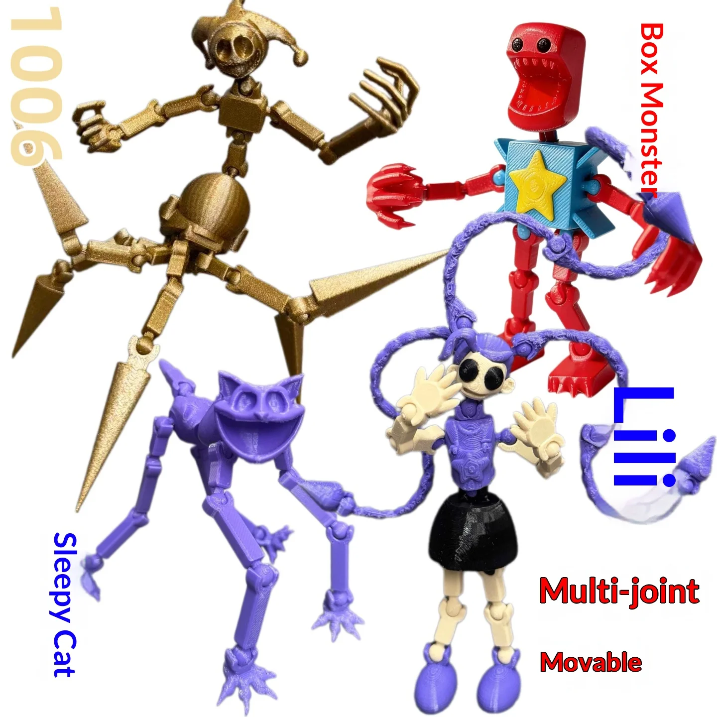 Poppy Playtime Chapter 5 Multi-Joint Movable Model Box 1006 Lily Sleepy Cat Action Figure Collectible Toy Assemble Plaything