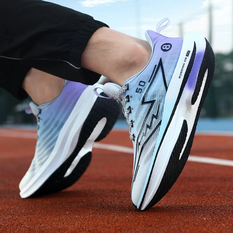 Nowe męskie trampki Racing Carbon Plate Sportowe buty do biegania Lekkie antypoślizgowe profesjonalne buty treningowe do lekkoatletyki Buty do tenisa