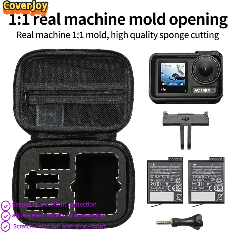 CoverJoy Storage Case for DJI Osmo Action 5 Pro /4 /3 Compact Protective Bag Waterproof Camera Carrying Box Organizer