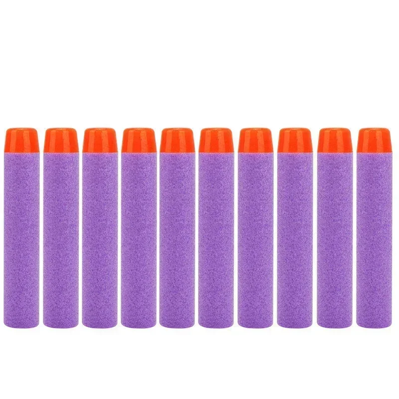YPurple Solid Round Head Bullets 7.2cm For N-strike Elite Series Blasters Foam EVA Refill Darts Kids Toy Guns Accessories