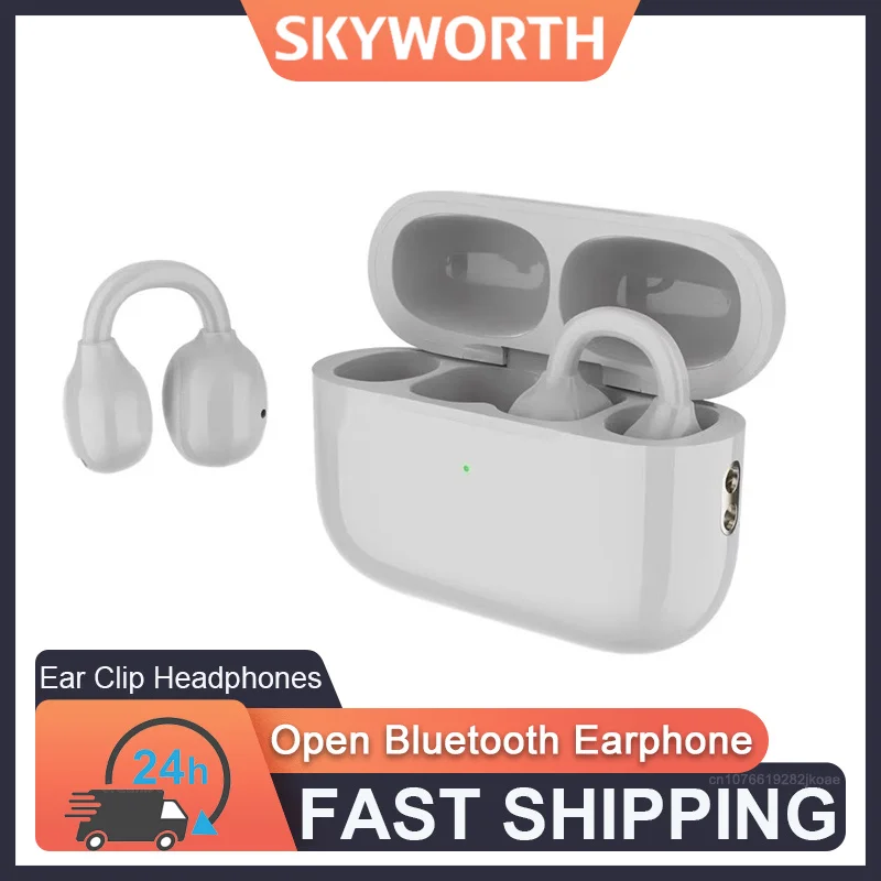 M11 Open Earphones Wireless Bluetooth Headphones Call Noise Cancelling Headset HiFi Stereo Music Ear Clip Earbuds Long Standby