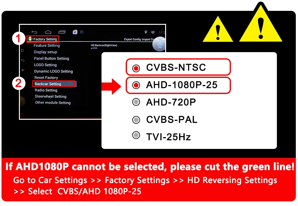 1920*1080P Auto Backup Kamera Mit Dynamische Flugbahn Guide Linie Rückansicht Kamera Nachtsicht Metall Körper Fisheye objektiv Track Cam – Detail 2
