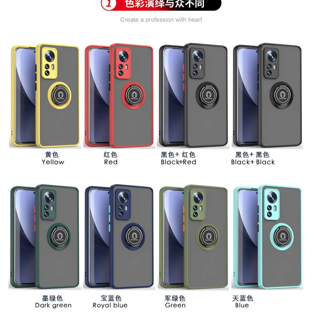 Case for Xiaomi Mi 12 Lite Case Ring Hard Magnetic Back Cover for Xiaomi 12X 11 Ultra 13 10T 12S Pro 12 Lite Shockproof Case