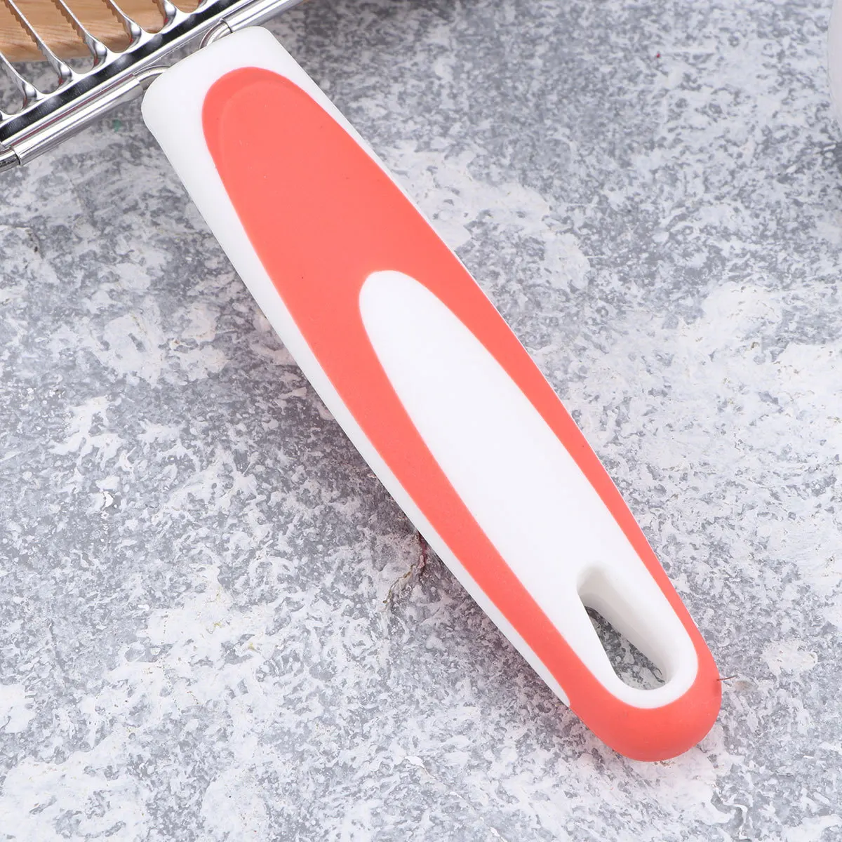 

Stainless Steel Orange Slicer Cutter Compact Size Comfortable Handle Rust-Resistant Vegetable Fruit Tomato Ham Slicer