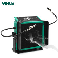 YIHUA 948DQ-I 200W Soldering Fume Extractor Filter Smoke 110W Soldering Iron Station with 2 Helping Hands