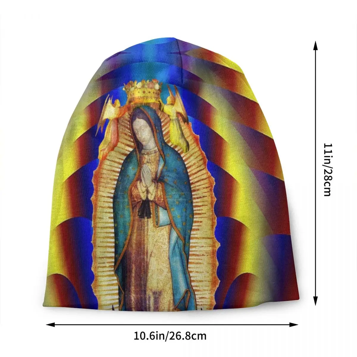 Our Lady Of Guadalupe Virgin Mary New Bonnet Hats Street Knitted Hat For Women Warm Winter Jesus Catholic Skullies Beanies Caps