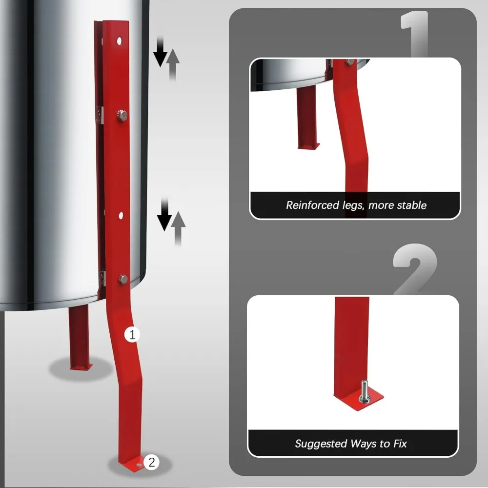 مجموعة مستخرج العسل اليدوية لمربيعي النحل: تتضمن قبضة إطار وسكين غير مغطى ومنخل مزدوج لحصاد العسل #3