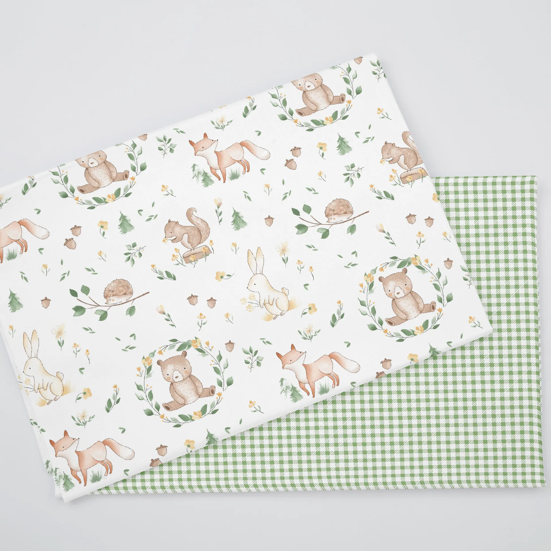 160*50cm Animal Paradise Floral Printed Cotton Fabric,DIY Patchwork Cloth,Handmade Material,Sewing Craft,Quilting Baby Dress
