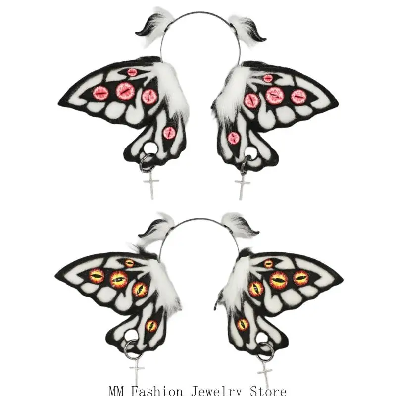 D0UB Harige Mot Thema Hairhoop Anime Karakter Cthulhu Kostuum Halloween Hoofddeksels Vrouwen Toneelvoorstellingen Hairhoop voor