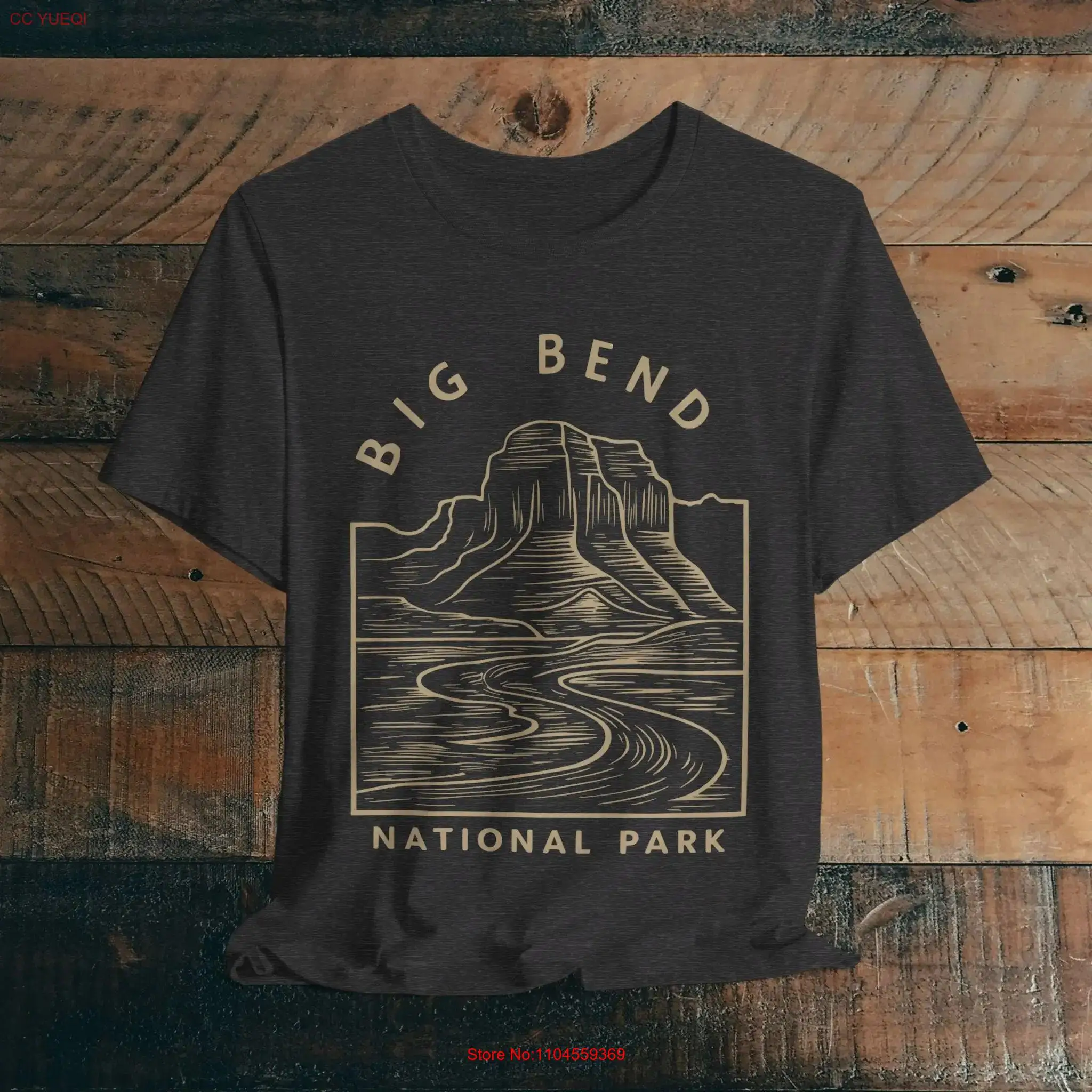 Big Bend National Park Fit Soft T Shirt Curving River long or short sleeves