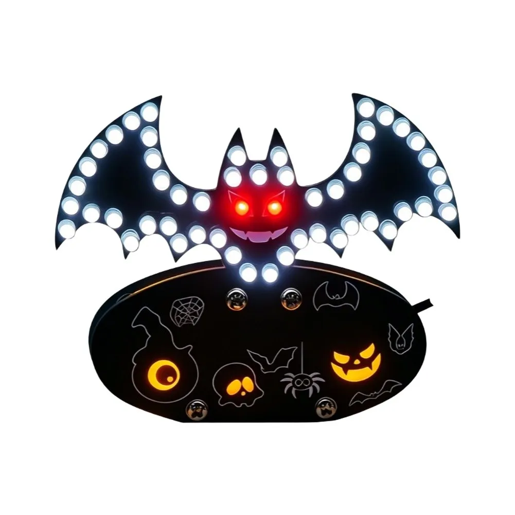 Illuminated Bat Electronic Assembly Kit Double Layer PCB Soldering Practice For Students Hobbyists And Festival Decoration