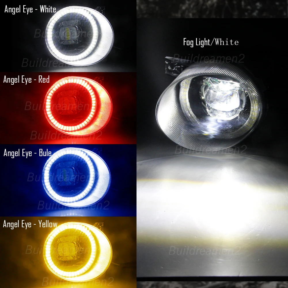 2 X 30W LED Fog Light Angel Eye Daylight For VW Volkswagen Tiguan (5N_) 2007-2011 Car Fog Lamp DRL with Canbus Decoder 9006