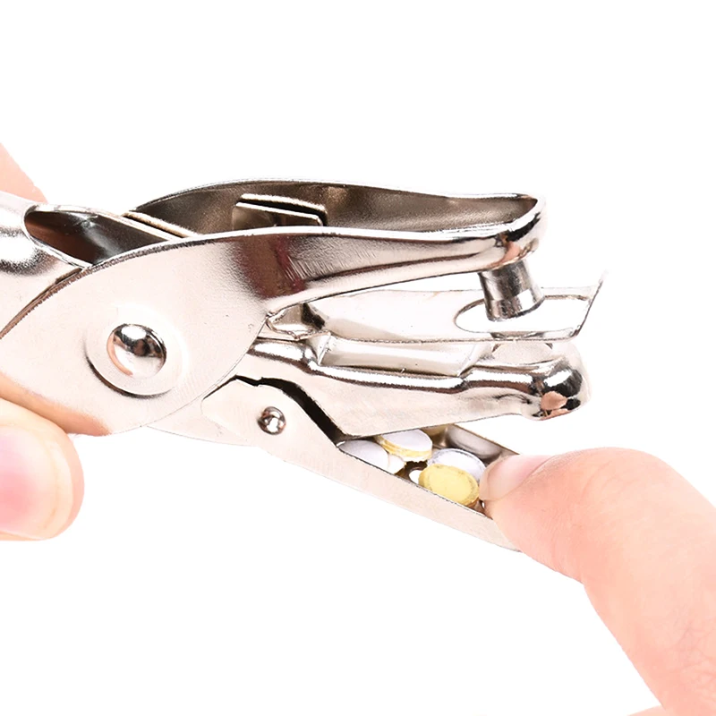 3/6mm Hole Puncher Portable Single Hole Punch Paper Material Scrapbooking Handheld Metal Craft Office Binding Supplies